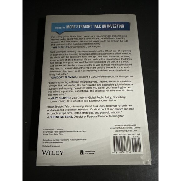 More Straight Talk on Investing: Lessons for a Lifetime - Hardcover - VERY GOOD - Picture 2 of 5